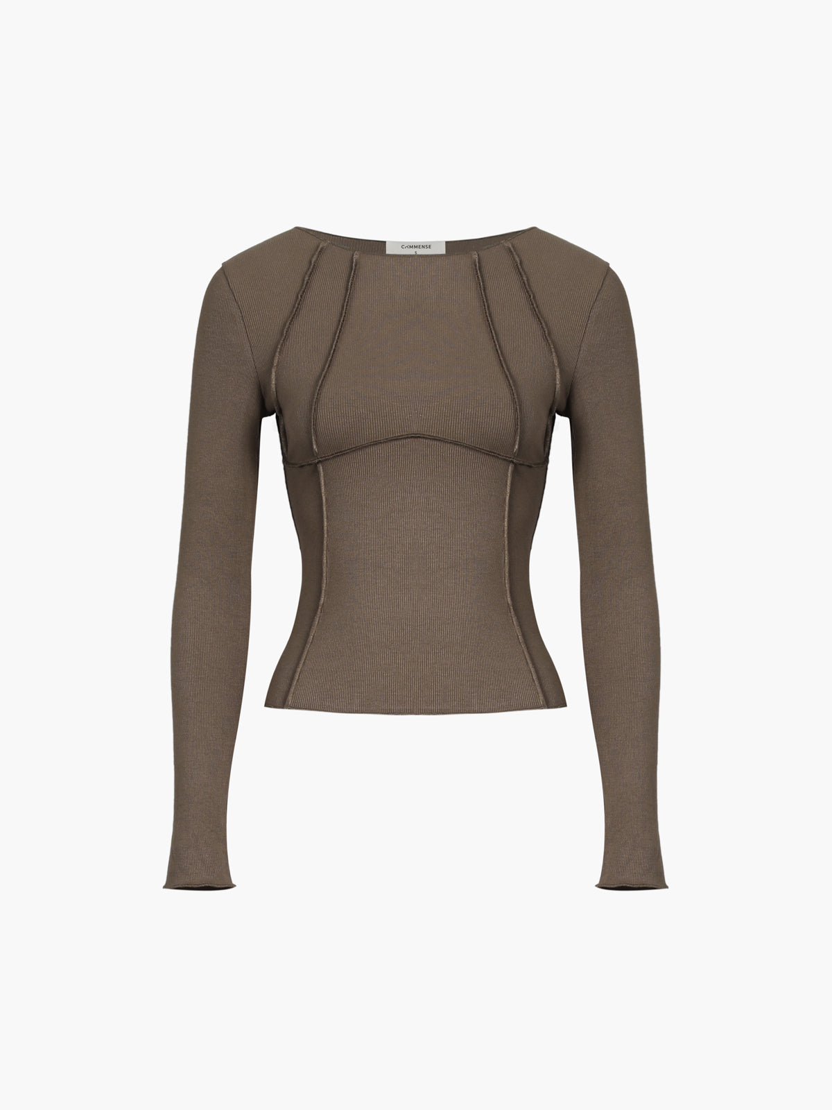 Blusa Básica de Manga Comprida com Debrum