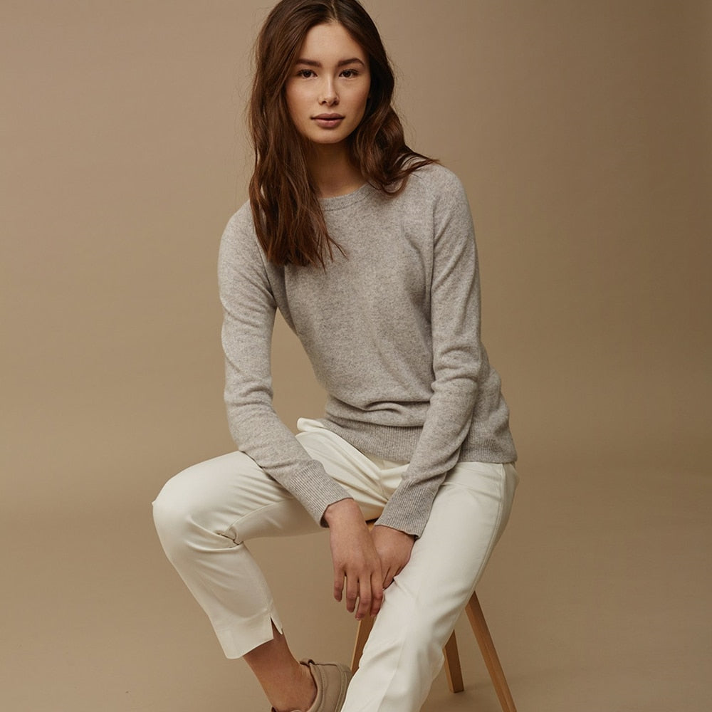 Blusa Básica Lisa em Cashmere