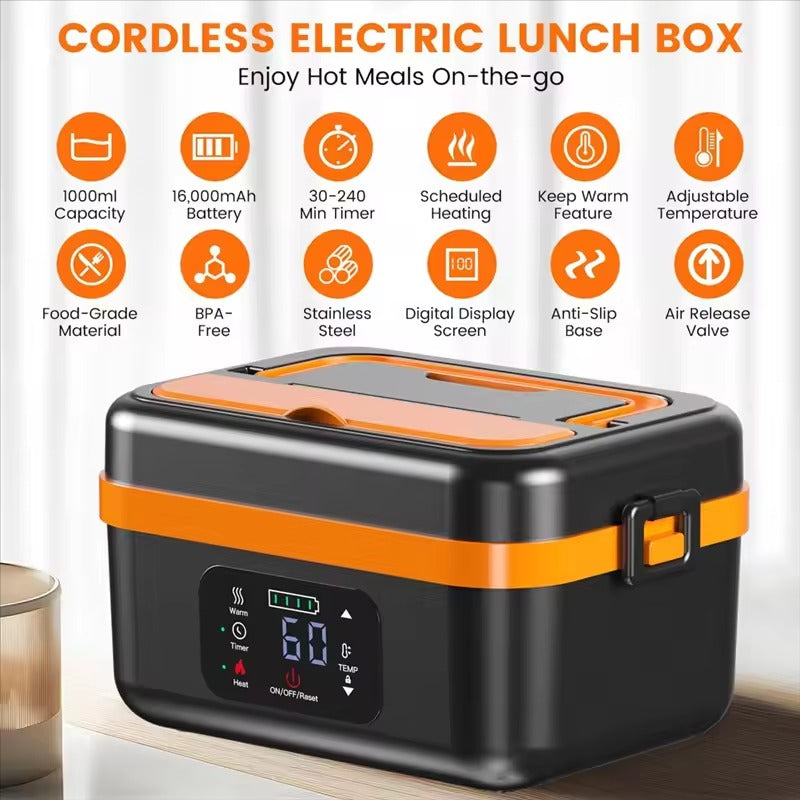 Lancheira Térmica Inteligente – Esquenta Comida Sem Tomada, com Bolsa e Talheres ( 👉 Aproveite: Leve 2 por apenas R$149,90 )
