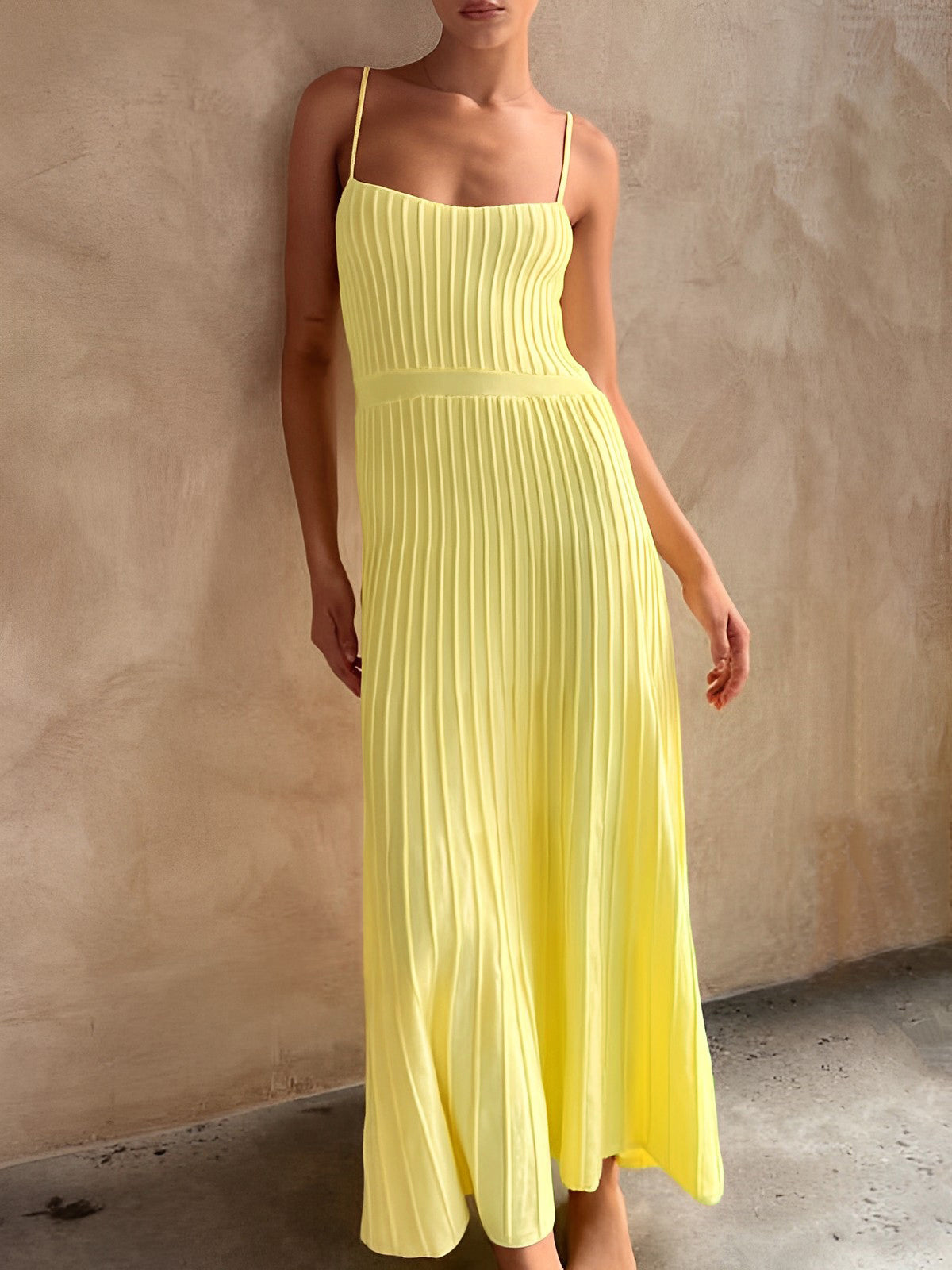 Vestido Longo Canelado de Verão