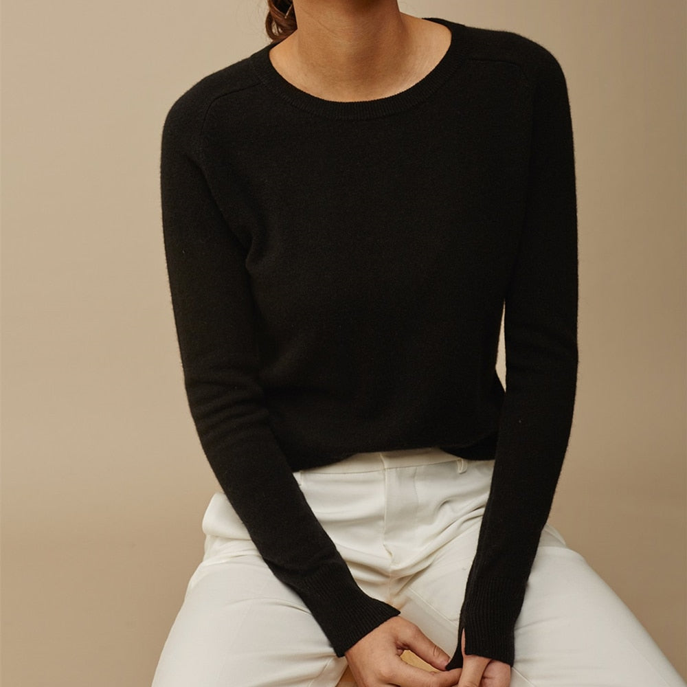 Blusa Básica Lisa em Cashmere