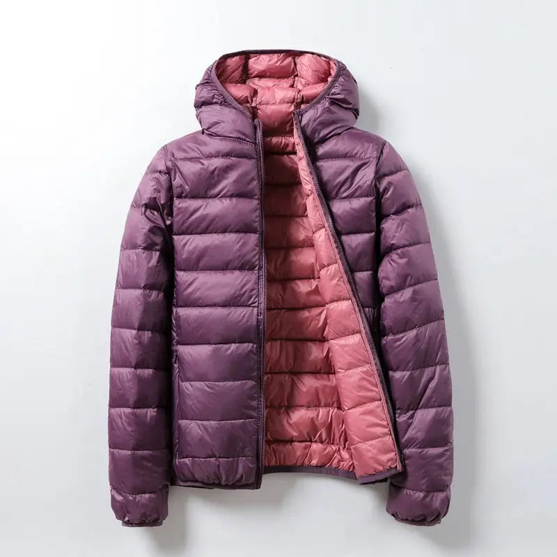 Jaqueta Puffer Impermeável Dupla Face