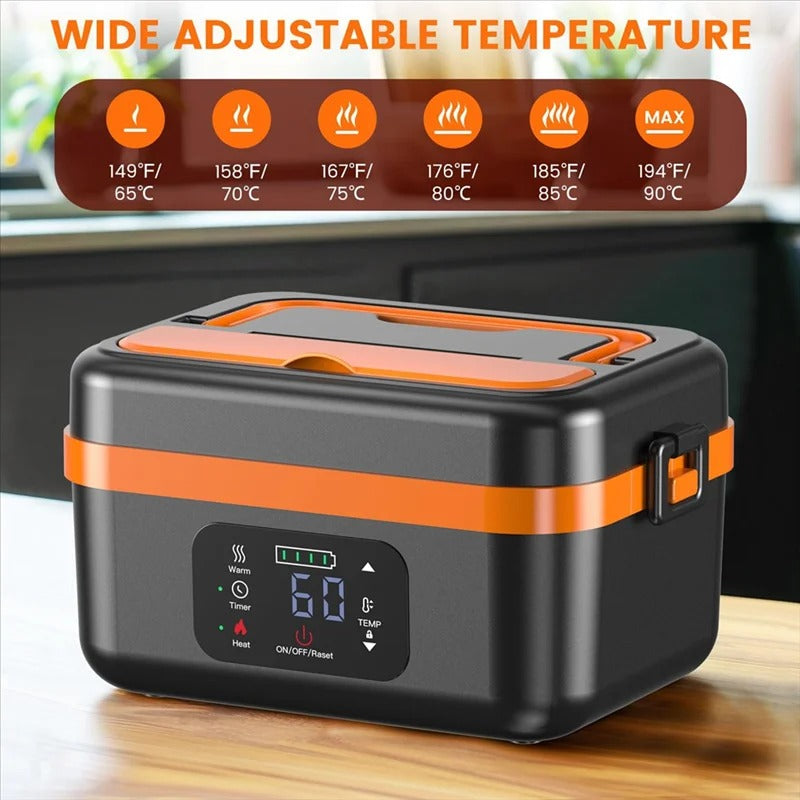 Lancheira Térmica Inteligente – Esquenta Comida Sem Tomada, com Bolsa e Talheres ( 👉 Aproveite: Leve 2 por apenas R$149,90 )