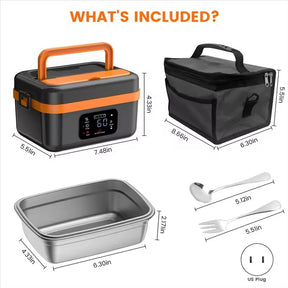 Lancheira Térmica Inteligente – Esquenta Comida Sem Tomada, com Bolsa e Talheres ( 👉 Aproveite: Leve 2 por apenas R$149,90 )