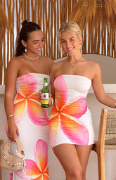 Vestido Curto de Estampa Floral - Pólen